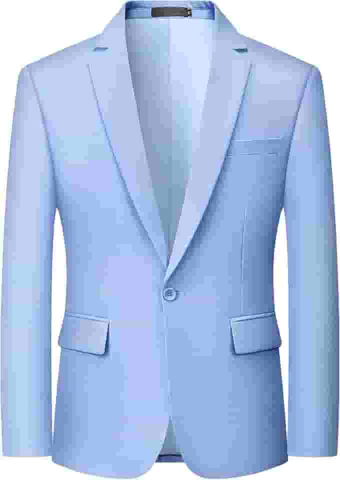 Jaqueta masculina de um botão, elegante, cor sólida, blazers, slim fit, leve, esportiva, blazer