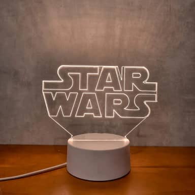 PopLumos - Luminária led 3d, Star Wars logo