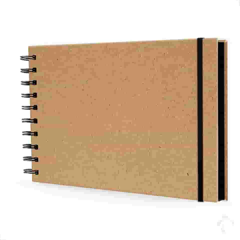 NISTI PRINT, Scrapbook Álbum de Fotos Caderno Criativo C/Capa Dura Kraft