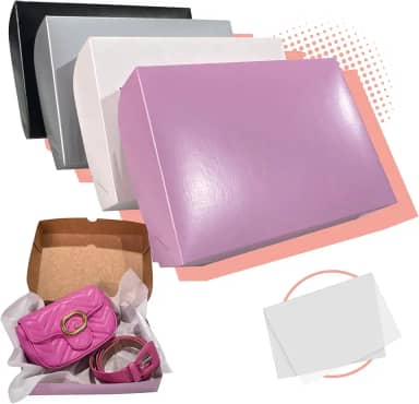 Kit 10 Caixas De Presente Com Papel de Seda 22x15,5x5cm Cor: Prata