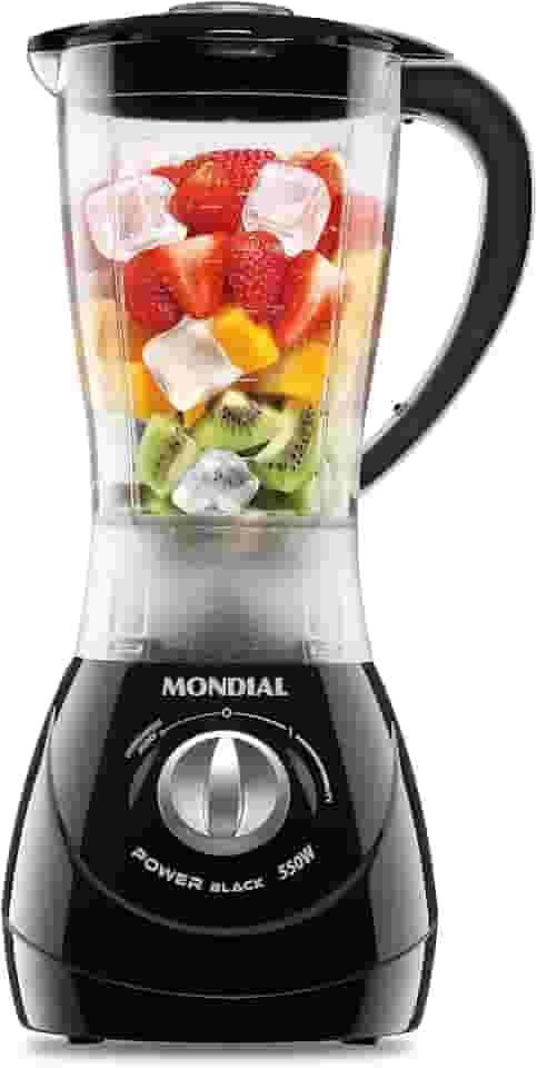 MONDIAL Liquidificador Power 2 Black, Preto/Prata, 550W, 220V - L-28