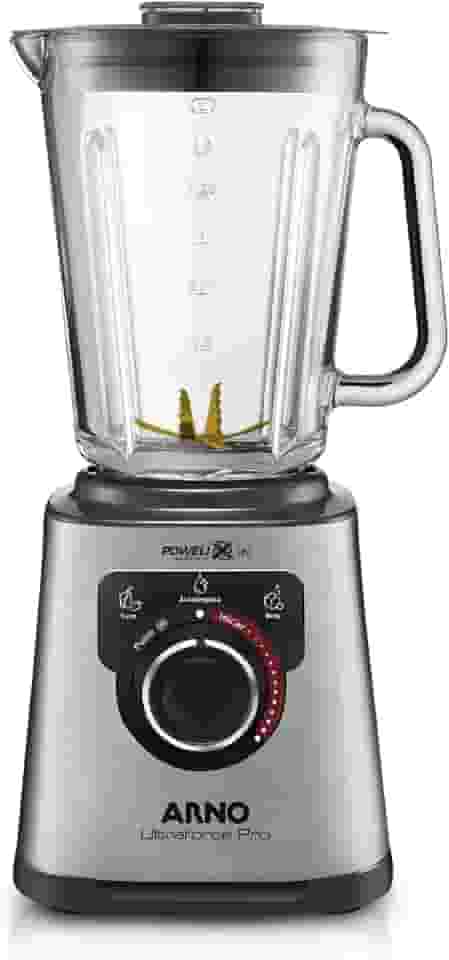 Liquidificador Arno Ultraforce Pro 1100W LN93, com App de Receitas, 6 Lâminas Powelix Life, Jarra de Vidro 2L, Resistente a Choque Térmico e Corpo Inox, Tecnologia Limpa Fácil, 110V