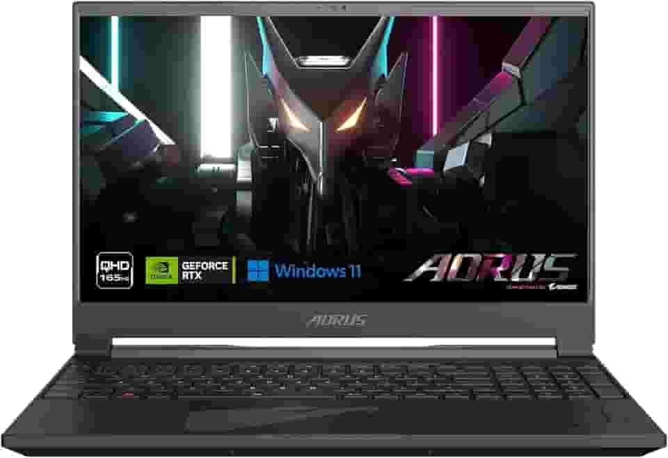 GIGABYTE AORUS 15X: 15,6" 16:9 de moldura fina QHD 2560x1440 165 Hz, GPU para notebook NVIDIA GeForce RTX 4070 8 GB GDDR6, Intel Core i9-13980HX, 16 GB de RAM DDR5, SSD de 1 TB, Win11 Home (AORUS 15X