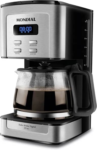 Cafeteira Elétrica Dolce Arome Digital, Mondial, Preto/Inox, 800W, 110V - C-44-32X-SDI