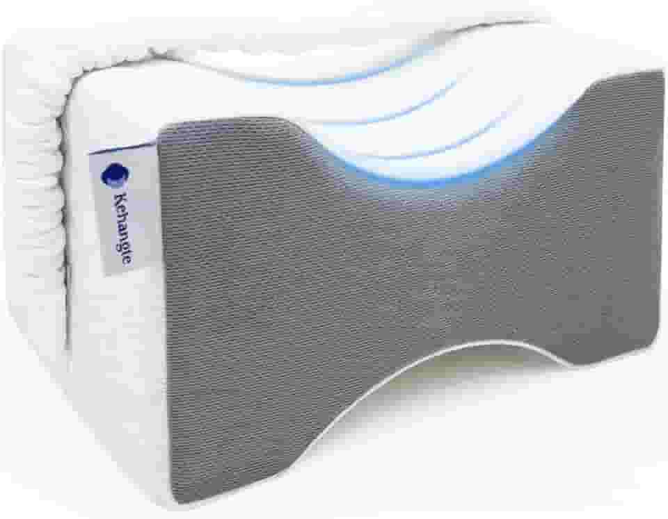 Almofada de joelho para pessoas que dormem de lado, travesseiro de joelho, travesseiro de perna para dormir de lado, dor no quadril e alinhamento suave da coluna, espuma viscoelástica