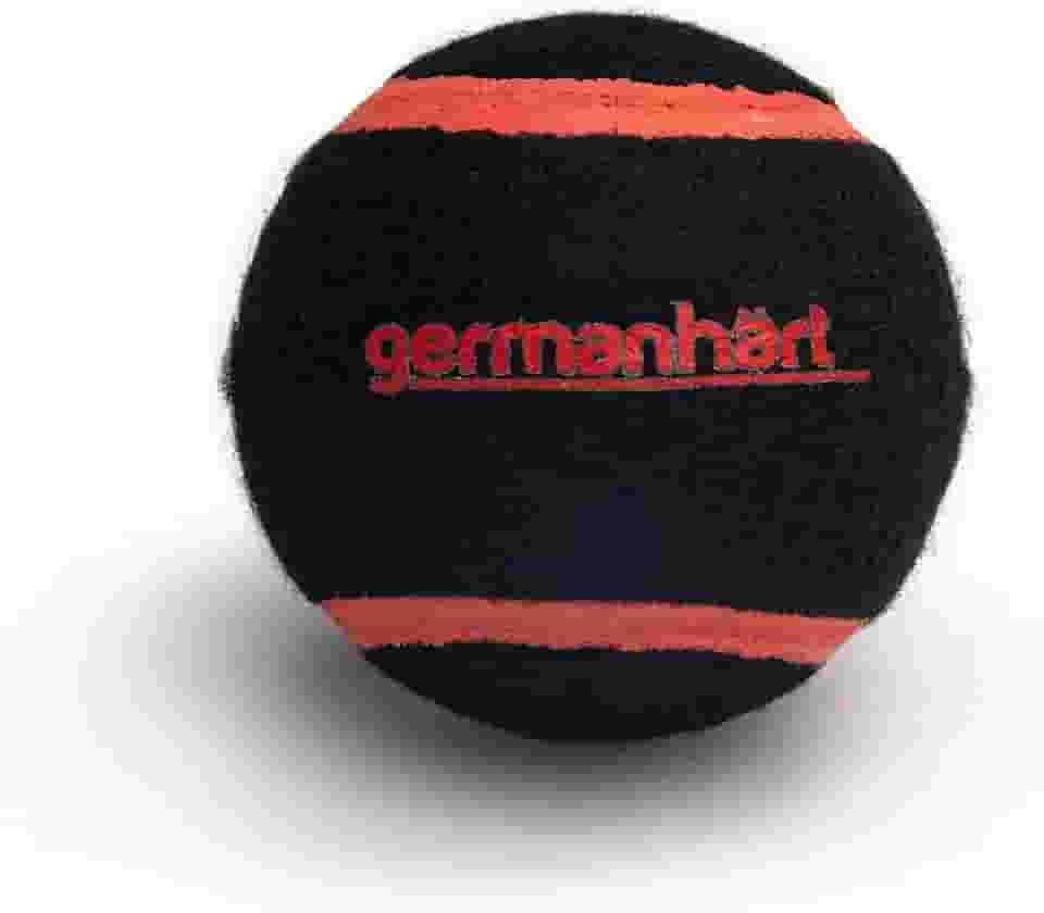 Germanhart Bolinha de Tênis para Cães com Apito, Grande (7 cm), Preta