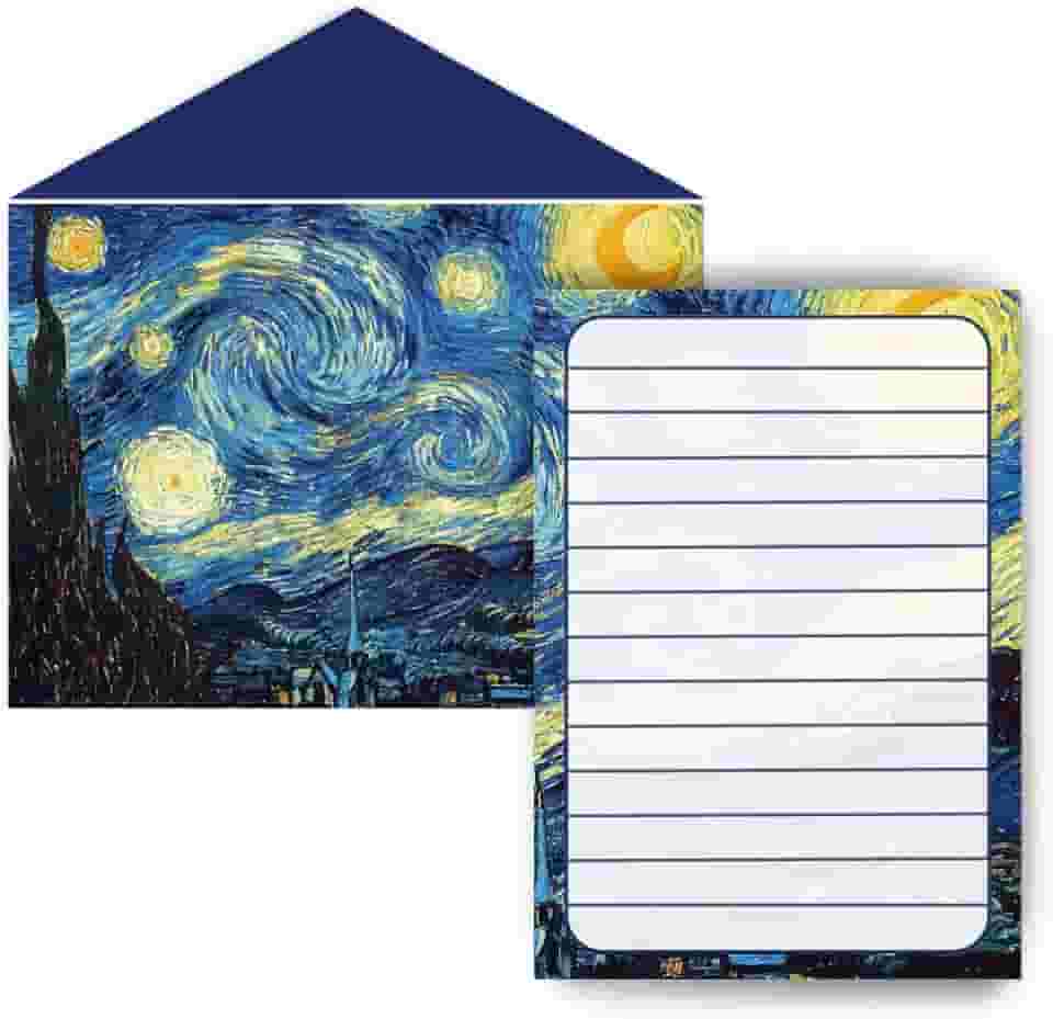 Papel de Carta + Envelope – Van Gogh Noite Estrelada