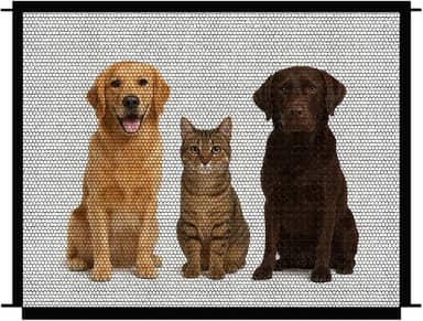 Tela Rede de Proteção Pet Cães Gatos Cercadinho Segurança Portas Janelas Sacadas para Pet Crianças Grade de Proteção Anti-Fuga Resistente Durável Fácil Instalação