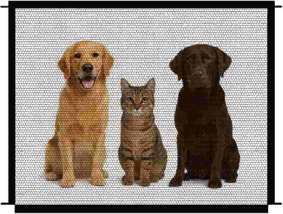 Tela Rede de Proteção Pet Cães Gatos Cercadinho Segurança Portas Janelas Sacadas para Pet Crianças Grade de Proteção Anti-Fuga Resistente Durável Fácil Instalação