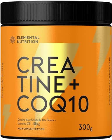 Creatina Pura + Coenzima q10-300g em pó - laudo de Pureza 100%.