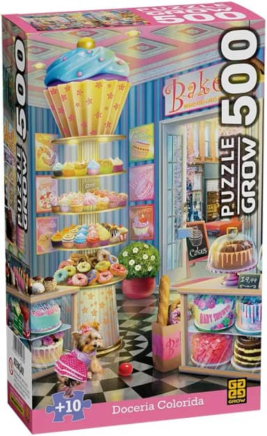 Quebra-Cabeça 500 Peças - DOCERIA COLORIDA - Grow