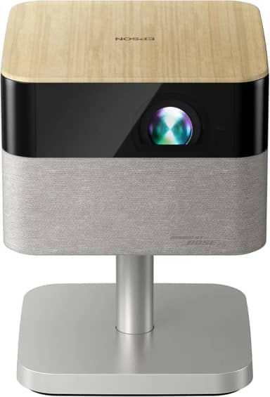 Epson Projetor Lifestudio Flex Plus 4K PRO-UHD de estilo de vida portátil, 1.000 lúmens de cor e brilho branco, som da Bose, Google TV, motor triplo 3LCD 3 chips, aplicativo Epson Projection Studio