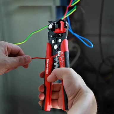 Descascador de fios autoajustável 10-24 AWG/crimpador/cortador de fio - Ferramenta universal automática de decapagem de fios 3 em 1 | Descascador de fios multifuncional e ferramenta de crimpagem, 20