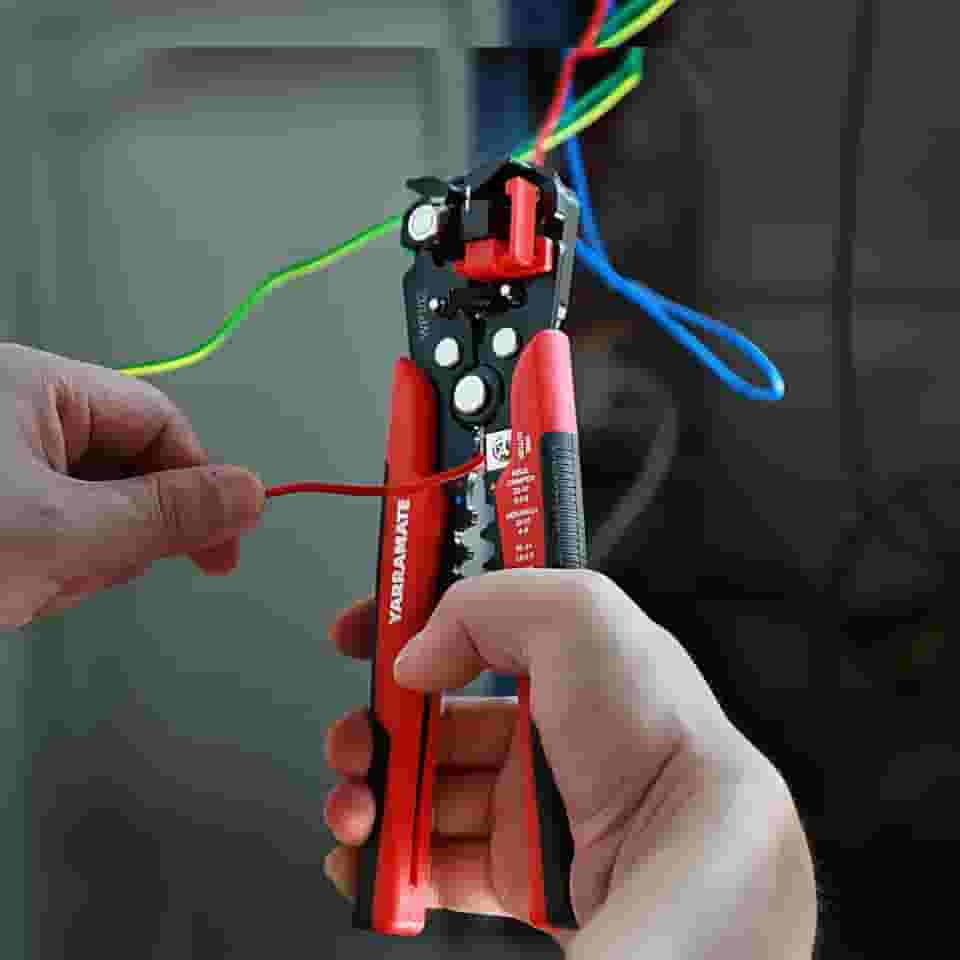 Descascador de fios autoajustável 10-24 AWG/crimpador/cortador de fio - Ferramenta universal automática de decapagem de fios 3 em 1 | Descascador de fios multifuncional e ferramenta de crimpagem, 20