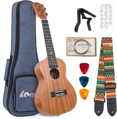 Ukulele tenor, Ukelele profissional de instrumento musical de 66 cm para adultos, kit iniciante com alça de bolsa de concerto, cordas OEM, guitarra havaiana Ukalalee Yukalalee Ukalele Yukelele