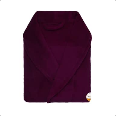 Roupão Microfibra Unissex Tamanho Único Camesa Extra Macio Vinho