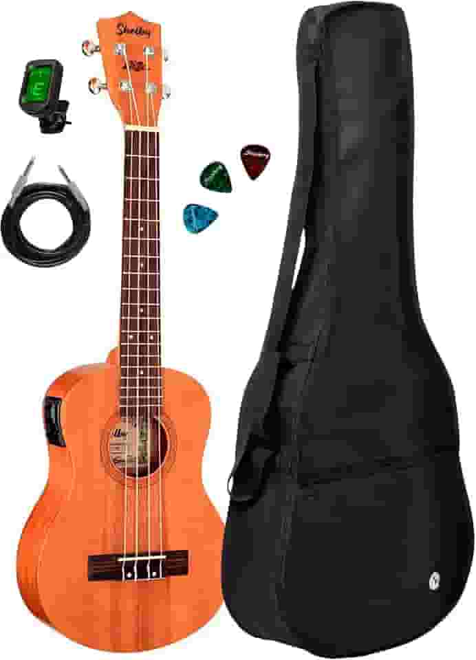 Ukulele Elétrico Shelby Tenor Su25me Stnt + Capa E Paletas