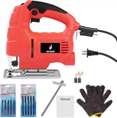 Oubit Serra Tico-Tico Com Fio Oubit, Ferramenta De Sem Escova 800 W, Cortador Elétrico 6 Velocidades Variáveis, Cortes Chanfrados 0° A 45°, Ação Orbital 3 Posições Para Circulares Em Curvas Retas