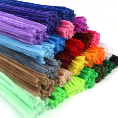 TOAOB 400 peças de limpadores de cachimbo sortidos produtos de artesanato 25 cores hastes de chenille para decoração de projetos de artesanato DIY 6 mm x 12 polegadas