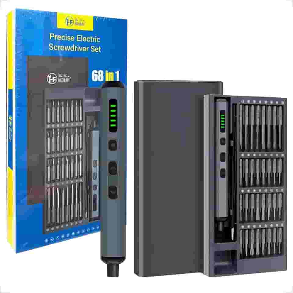 Parafusadeira E Furadeira De Precisão Portátil Elétrica Sem Fio Recarregável 68 Em 1 Imantadas