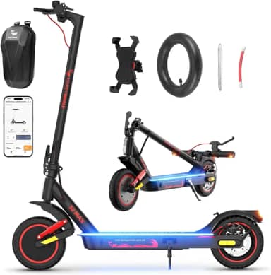 HONEYWHALE S2 MAX Patinete Elétrico Adulto, 500W-32km/h-22km, Velocidade-Juvenil-Dobrável-Scooter-Eletrica-Autonomia, Scooter Elétrica com Suspensão Dianteira, Suporte para Celular, Bolsa