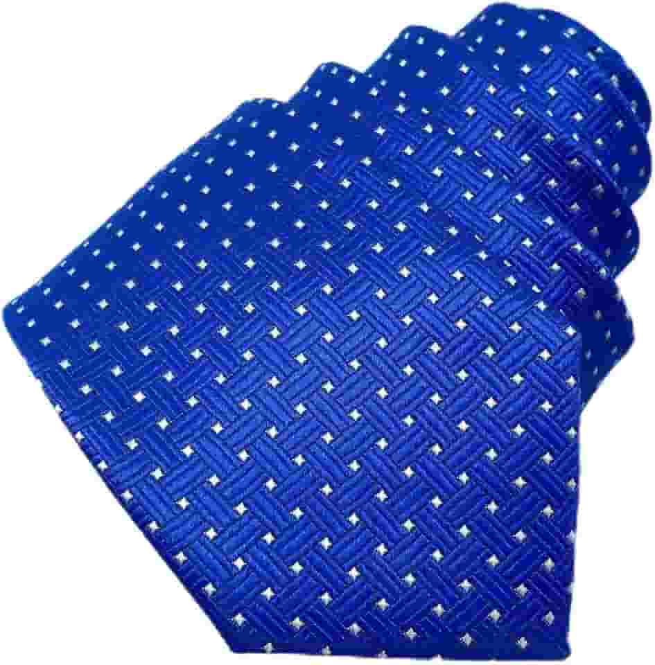 Gravata masculina skinny azul royal clássica para eventos formais com caixa de presente