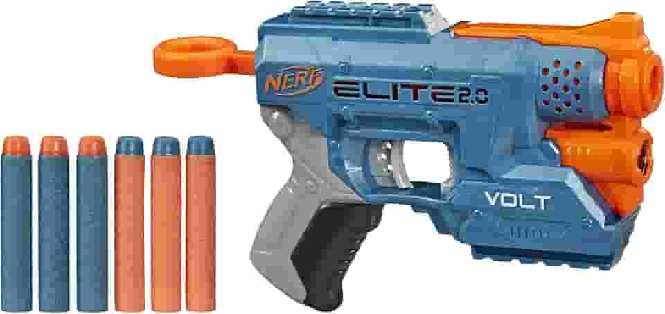 Nerf Elite 2.0 Volt SD-1 Lançador Nerf Elite com mira luminosa, porta-dardos e 6 dardos de espuma, brinquedo para meninos e meninas, para crianças acima de 8 anos