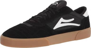 Footwear Mens Tênis de skate Cambridge, Preto/Camurça Goma, 10