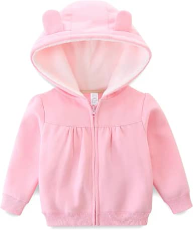 Casaco com capuz adorável para bebês meninas e meninos para outono primavera 3-24 meses jaqueta infantil