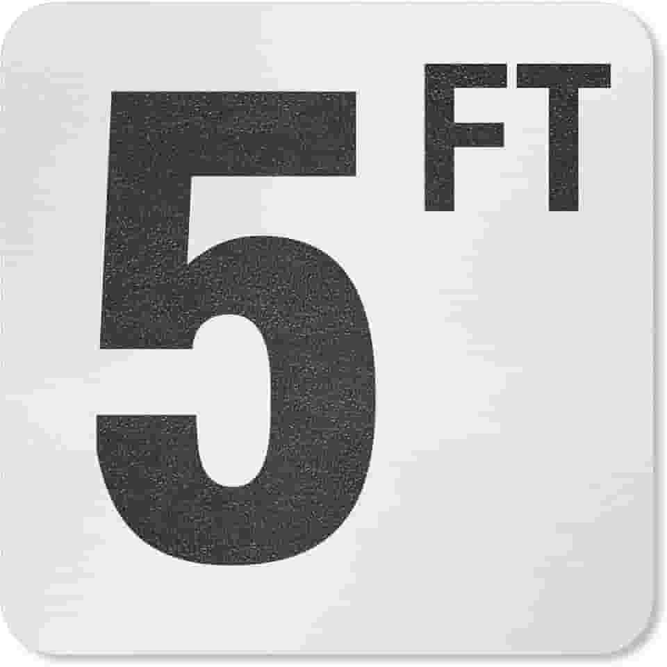 SmartSign Marcador De Profundidade Piscina 1,5 M, Tamanho Carta 10 Cm, Adesivo Vinil 14 X Com Adesivo, Antiderrapante, Marcadores Números Natação, Sinalização Segurança