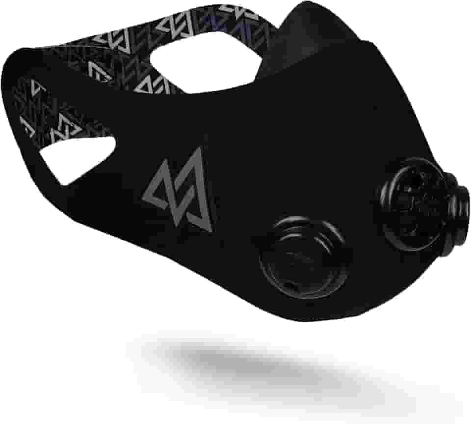 Máscara de treino de elevação de treino 2.0 Original Elevation Training Mask | Máscara de ginástica, máscara de treino, máscara de corrida, máscara de respiração, máscara de resistência, máscara de elevação, máscara de cardio, Preto, Large