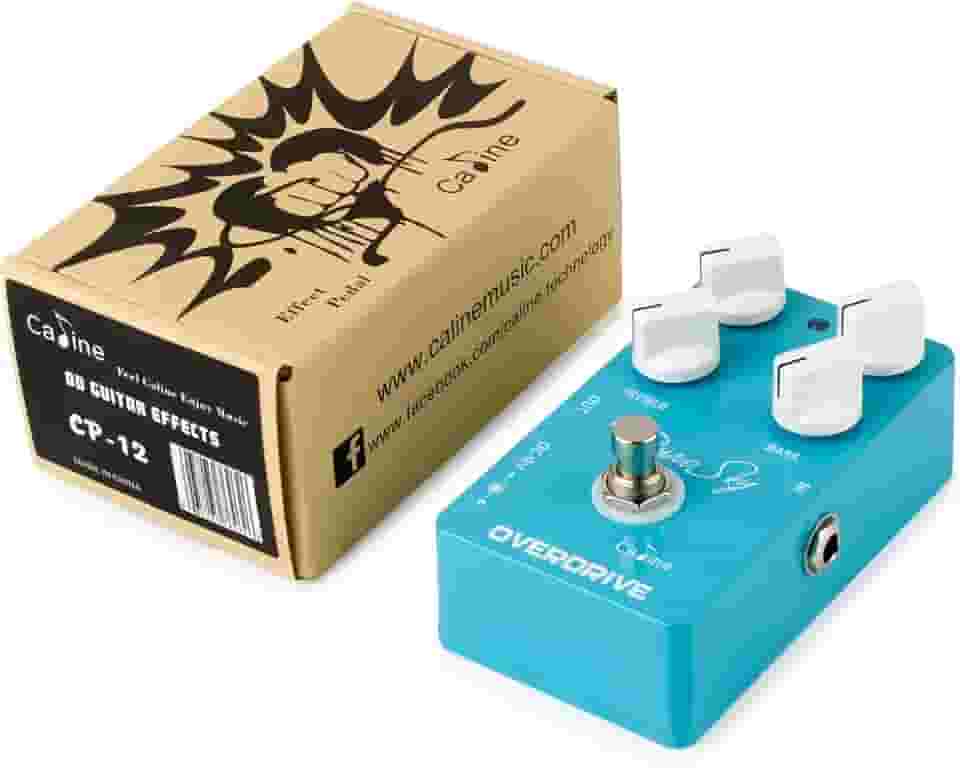 KINGSTER Pedal de Efeito Pure Sky Overdrive, Efeitos para Guitarra, Acessório de Superdrive para Guitarra, Pure com 4 Botões Giratórios, OD, CP-12