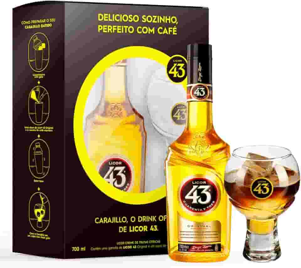 kit licor 43 700ml c/1 copo balon