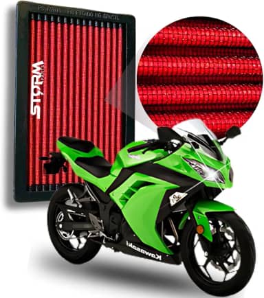 Filtro De Ar Esportivo Compatível com Kawasaki Ninja 300 Ano 2013 A 2018 Moto