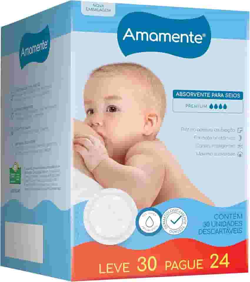 Absorvente Para Seios Amamente® 30 UN