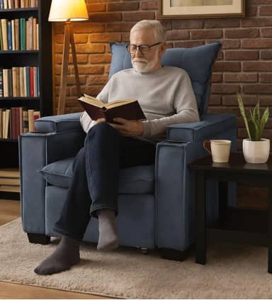 Poltrona Papai Reclinável Pulse Porta Copos Carregador usb Grafite