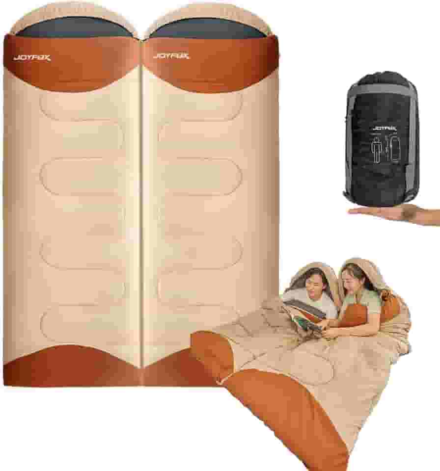 JOYFOX Saco De Dormir Térmico Casal Ou Solteiro Grande Patchworkable Lavável À Máquina Ultralight 1.3KG / 1.8KG -1,5ºc À -3,5ºc / -3ºc À -5ºc Camping