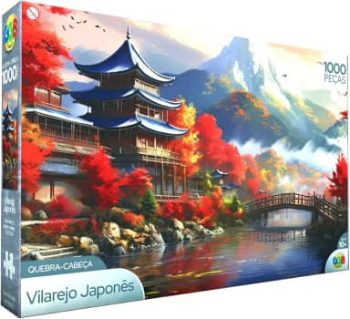 GGB Plast Quebra Cabeça Puzzle 1000 Peças Vilarejo Japonês
