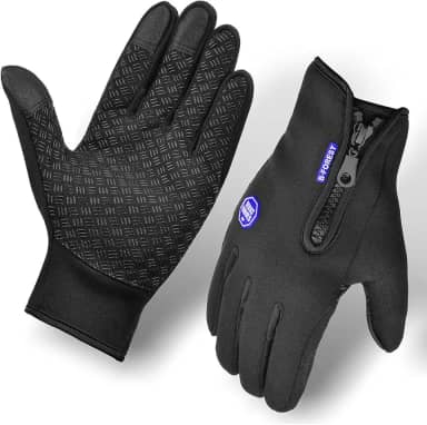 Par de Luvas Térmicas Touch Screen Semi-Impermeáveis para Motoqueiro | Unissex e Resistente ao Frio e Chuva | Ideal para Motoboy, Motociclista, Ciclista, Bike, Delivery e Uso Diário