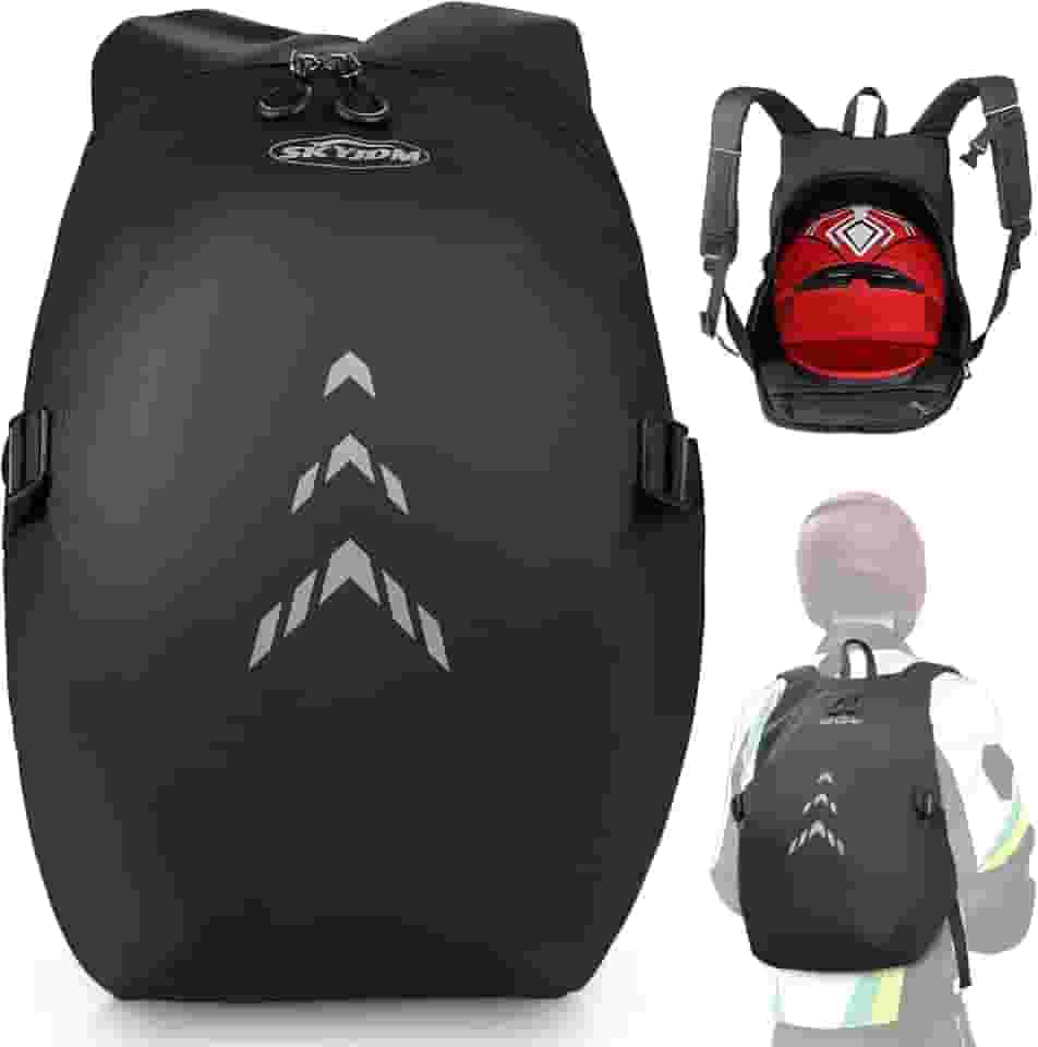 Mochila de motocicleta masculina - Mochila de capacete impermeável de grande capacidade para homens com bolso para laptop, grande