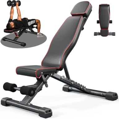 Yoleo Banco de Peso Ajustável de 399 kg, com Supino e Cabeça Estendida, para Treinos em Casa e Corpo Inteiro