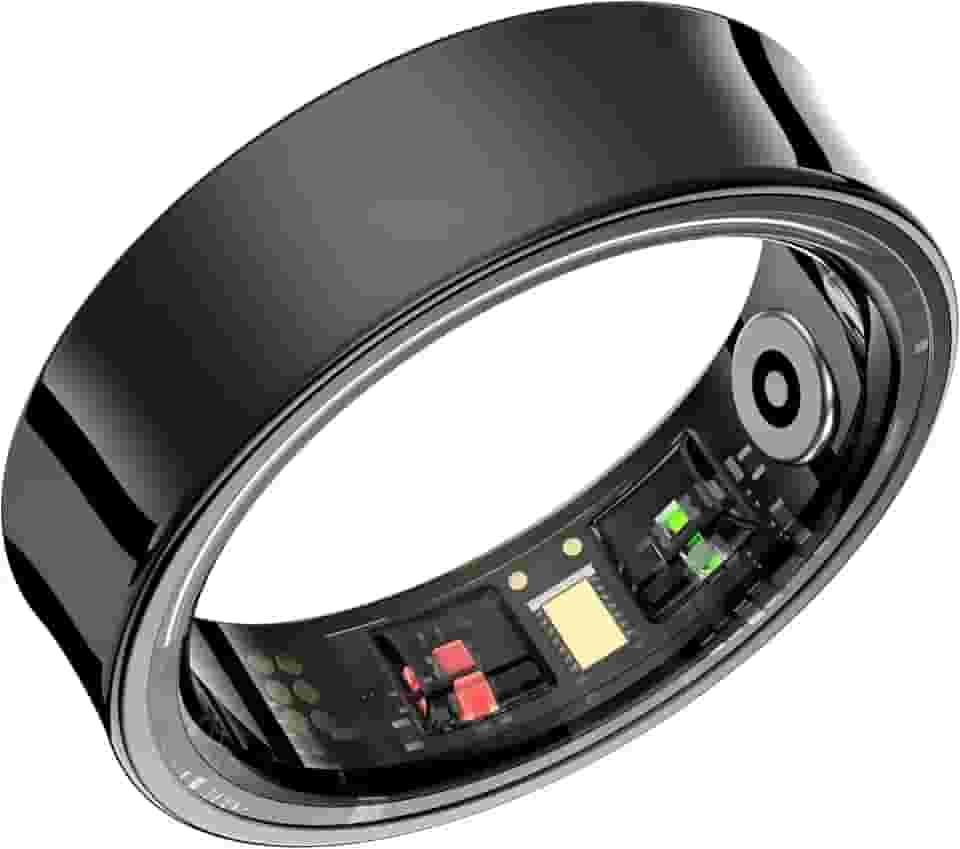 Anel inteligente, rastreador de saúde e fitness, monitor de frequência cardíaca, rastreador de sono, impermeável, compatível com iOS e Android (11)