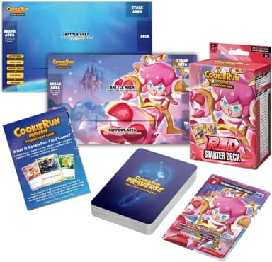 Jogo de cartas colecionáveis CookieRun: baralho vermelho para iniciantes | TCG competitivo para 2 jogadores | 20 minutos | Inclui 60 cartas