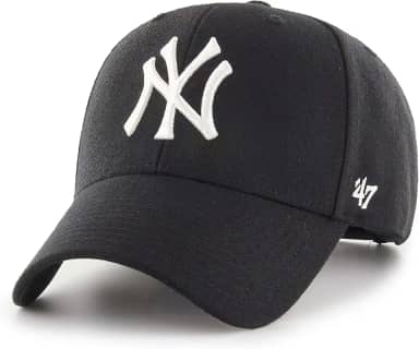 Boné da marca 47 York Yankees MVP tamanho único preto, Cap-Yankees-Preto-#30378, Tamanho nico