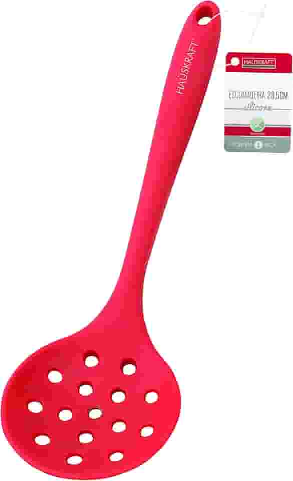 Haüskraft Escumadeira Silicone 28,5Cm Vermelha