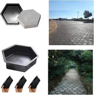 05 Forma Bloquete Sextavado 25x25x8 Molde Bloco De Concreto