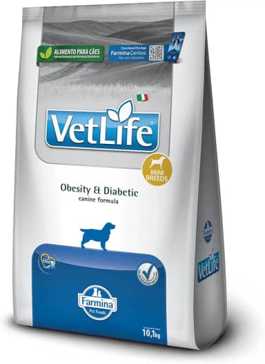 Vet Life Diabetic para Cães Adultos de Raças Mini e Pequenas 10,1Kg