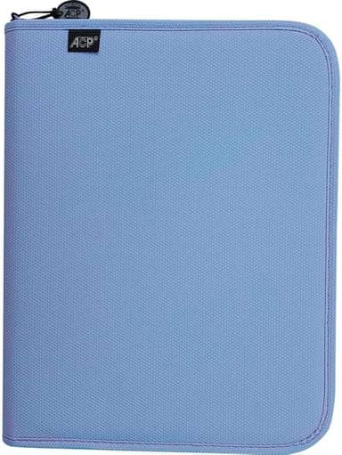 Fichário Escolar, Sweet, com Zíper, Azul, com Estojo e Divisórias, 96 Folhas, ACP