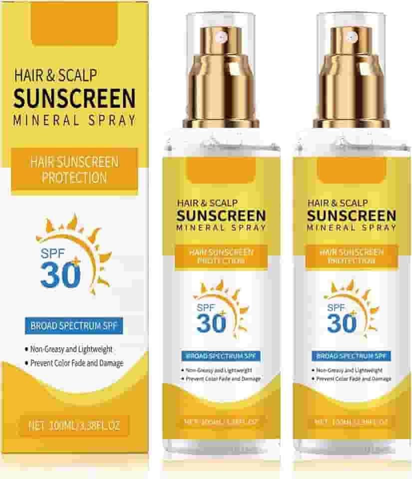 Ultimate Hair & Scalp Sunscreen Spray FPS 30 | Bloqueador UV seguro para cor para cabelos tingidos/destacados | Proteção leve e não oleosa | Essenciais de praia e piscina | Escudo de couro cabeludo