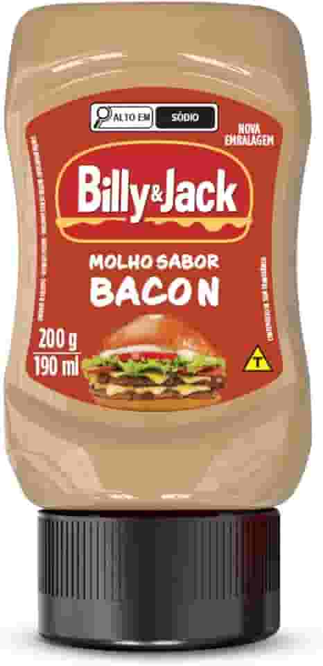 BILLY & JACK Molho Sabor Bacon Billy & Jack 200 Gramas